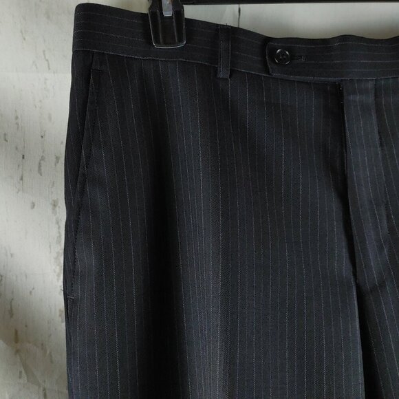 Daniel Hechter Paris 42R Wool 2 Button Charcoal Pinstripe 2pc Suit 34x26.5 FF - Picture 14 of 16